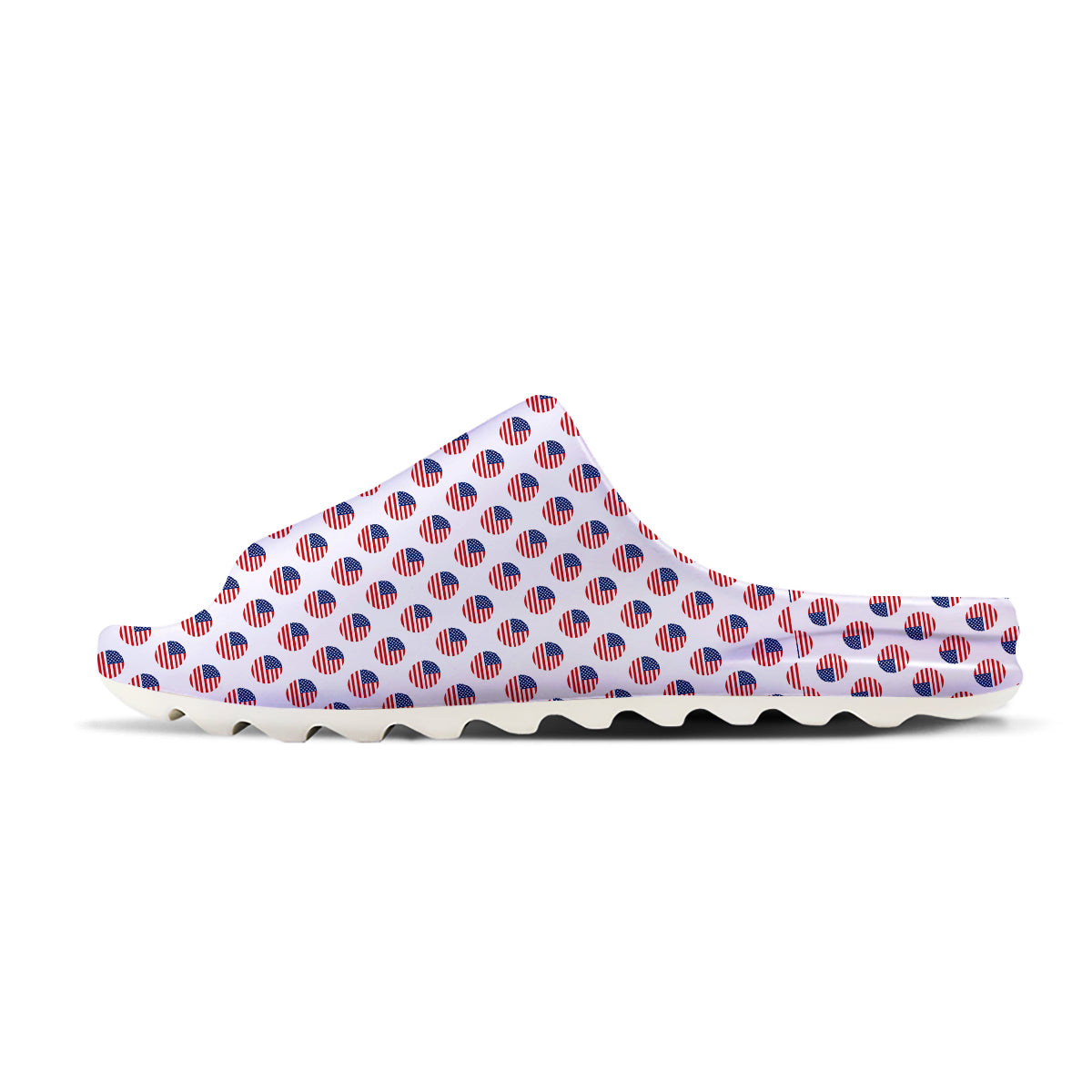 Circle Flag American Print Pattern Sandals-grizzshop