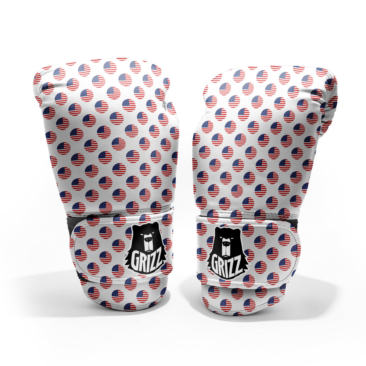 Circle Flag American Print Pattern Pro Boxing Glove