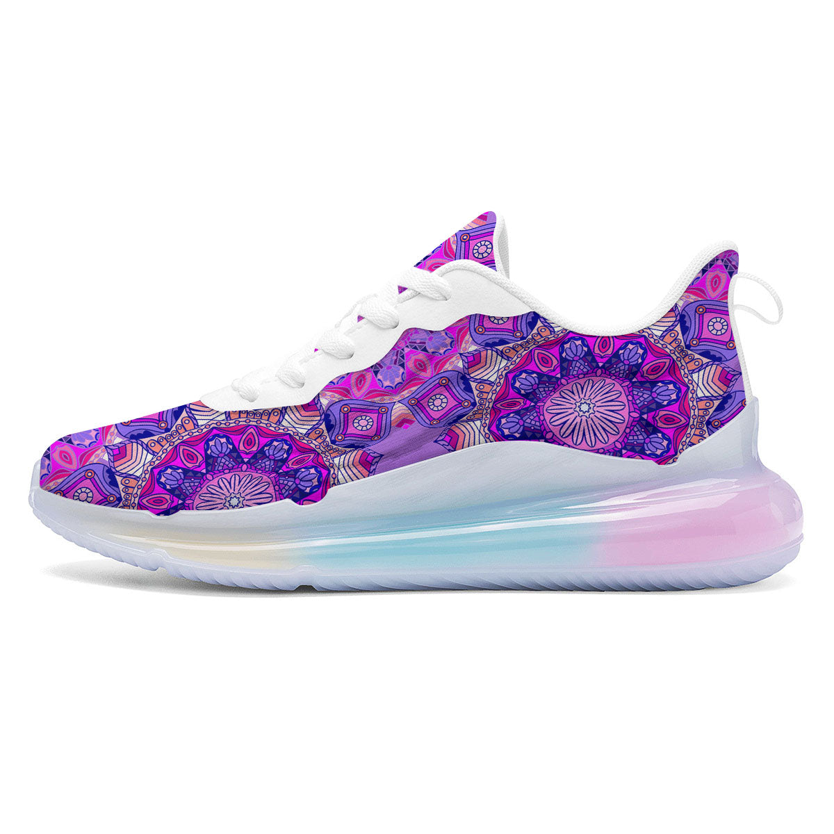 Circle Mandala Purple Print Running Sneakers-grizzshop