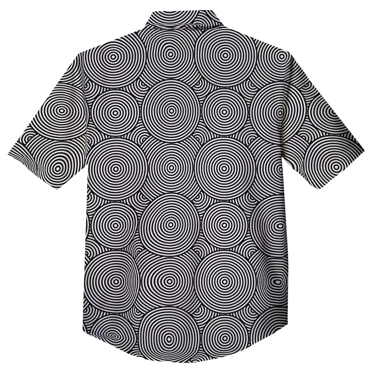 Circle Psychedelic Print Pattern Button Up Shirt-grizzshop