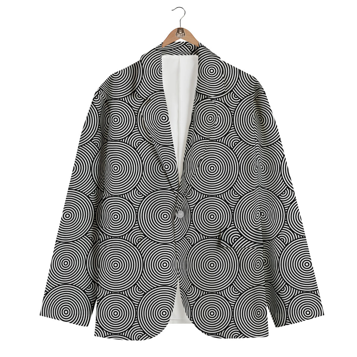 Circle Psychedelic Print Pattern Men's Blazer-grizzshop
