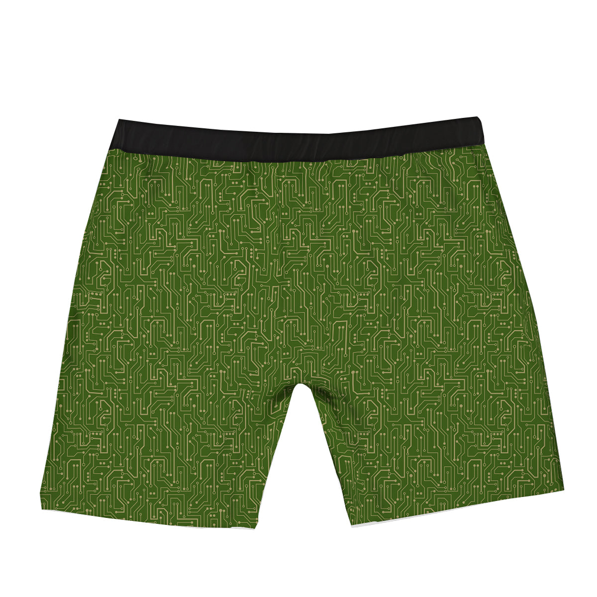 Circuit Green Print Pattern Boxer Briefs-grizzshop