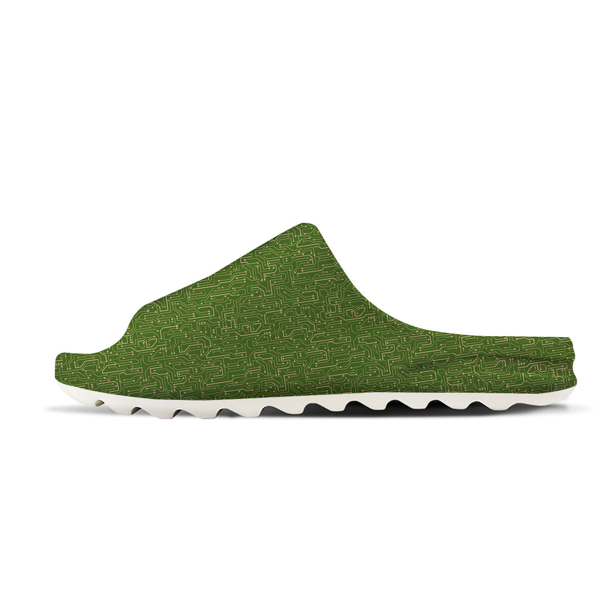 Circuit Green Print Pattern Sandals-grizzshop