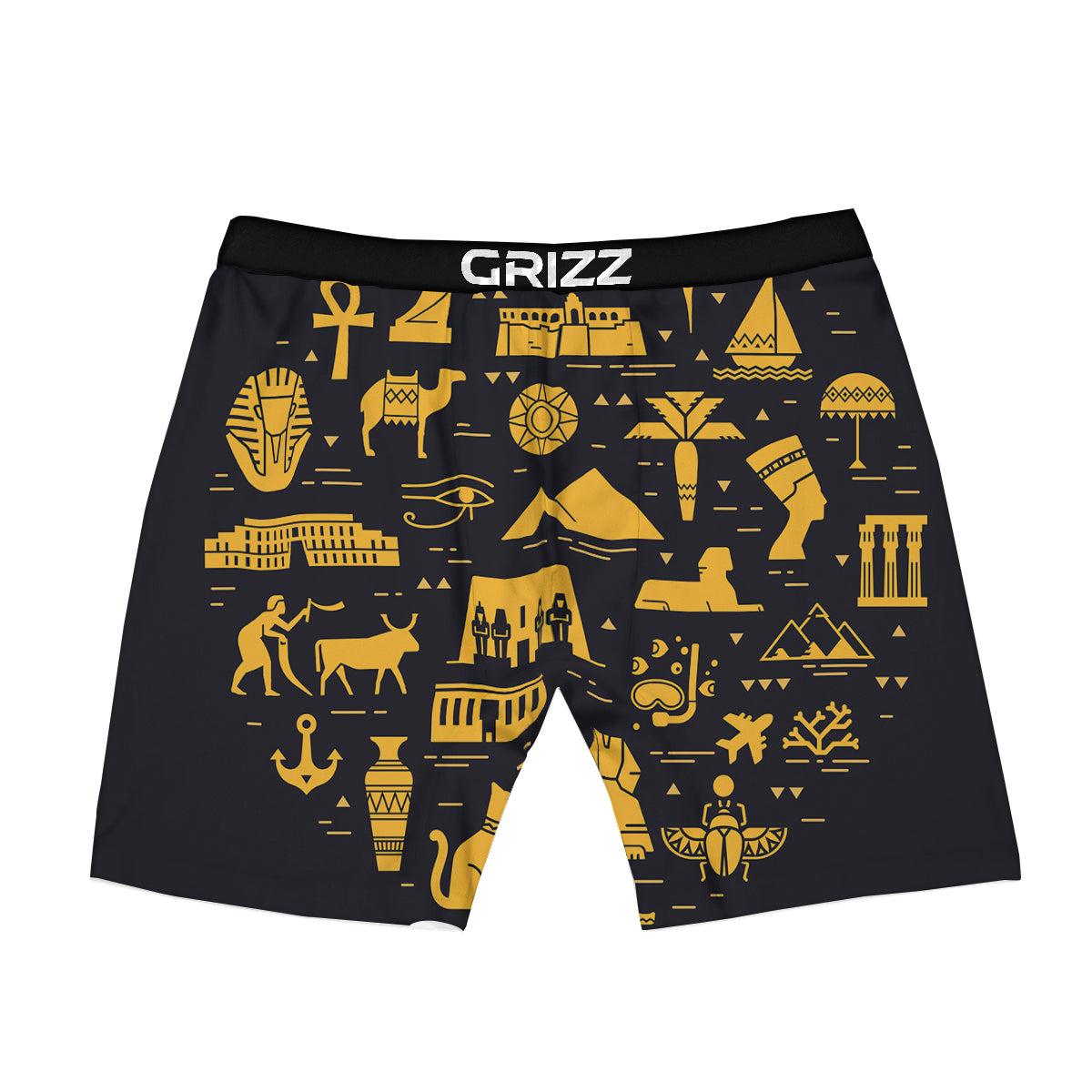 Circular Symbols Of Egypt Print Boxer Briefs-grizzshop
