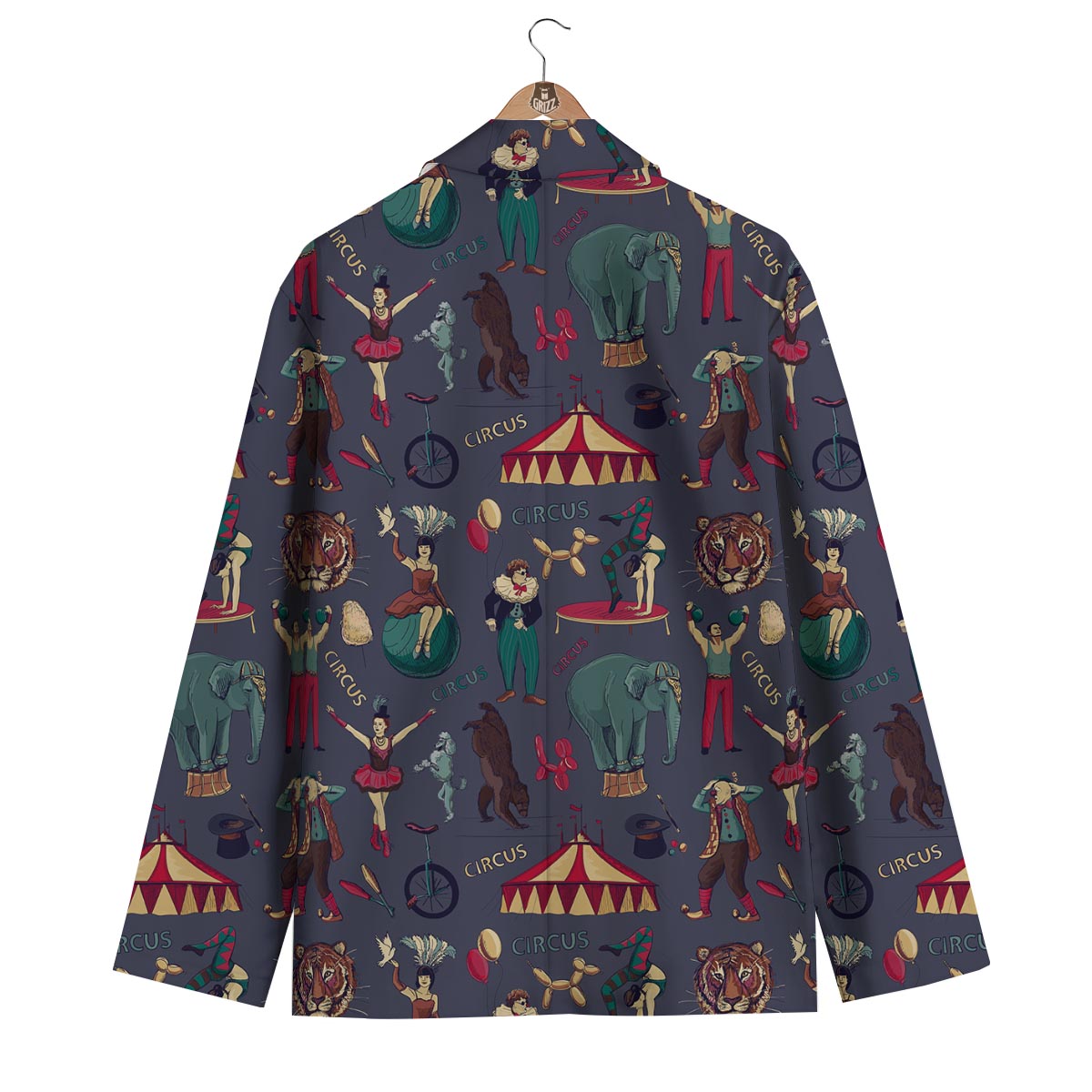 Circus Print Pattern Men's Blazer-grizzshop