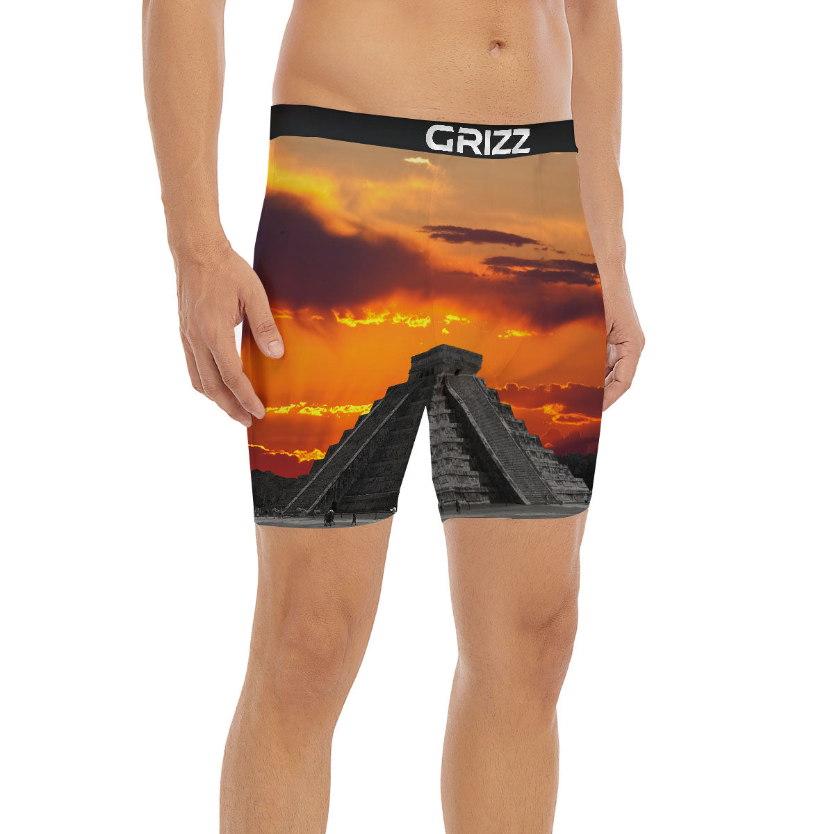 Civilization Mayan Print Boxer Briefs-grizzshop