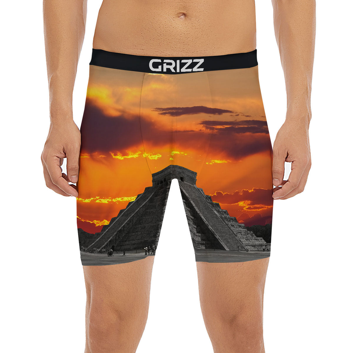 Civilization Mayan Print Boxer Briefs-grizzshop