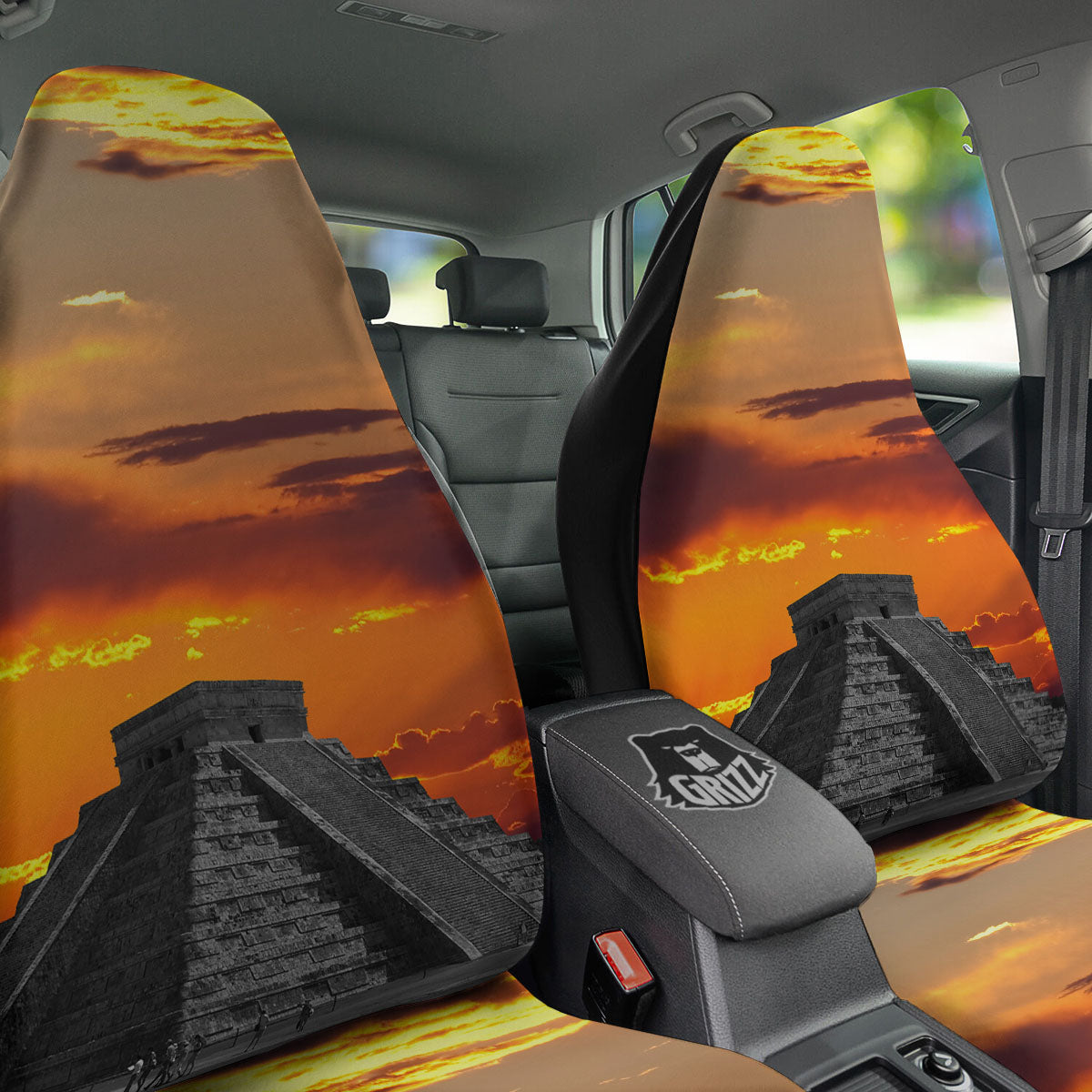 Civilization Mayan Print Car Seat Covers-grizzshop