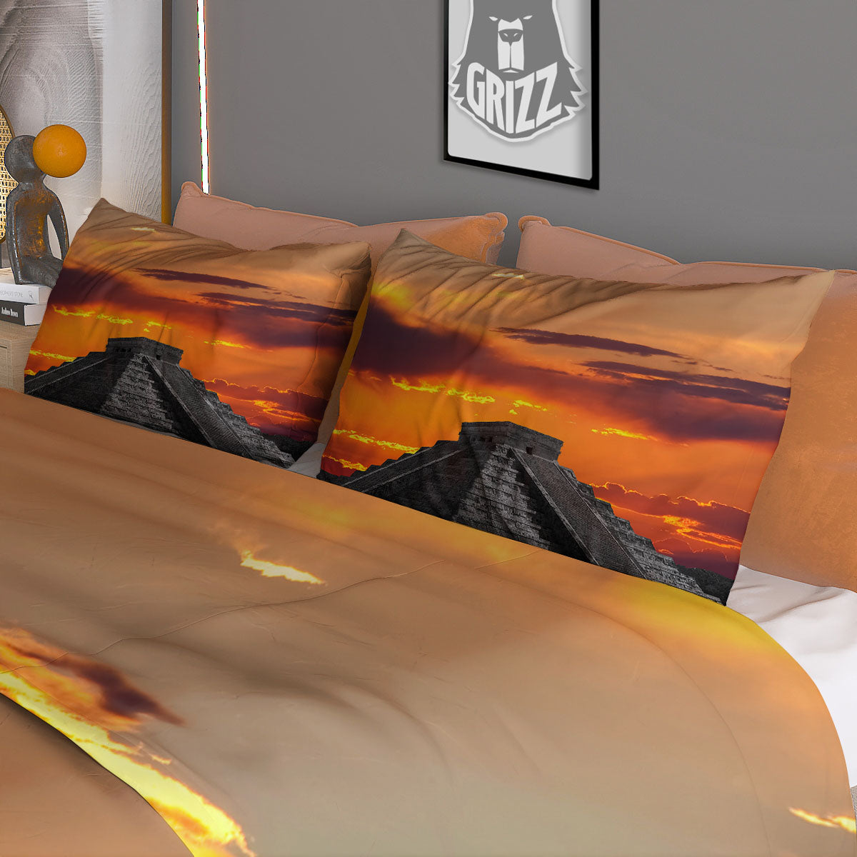 Civilization Mayan Print Duvet Cover Bedding Set
