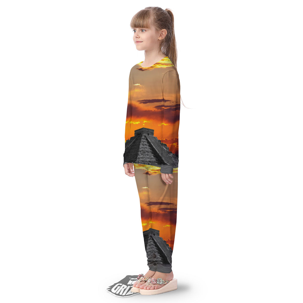 Civilization Mayan Print Kid's Pajamas-grizzshop