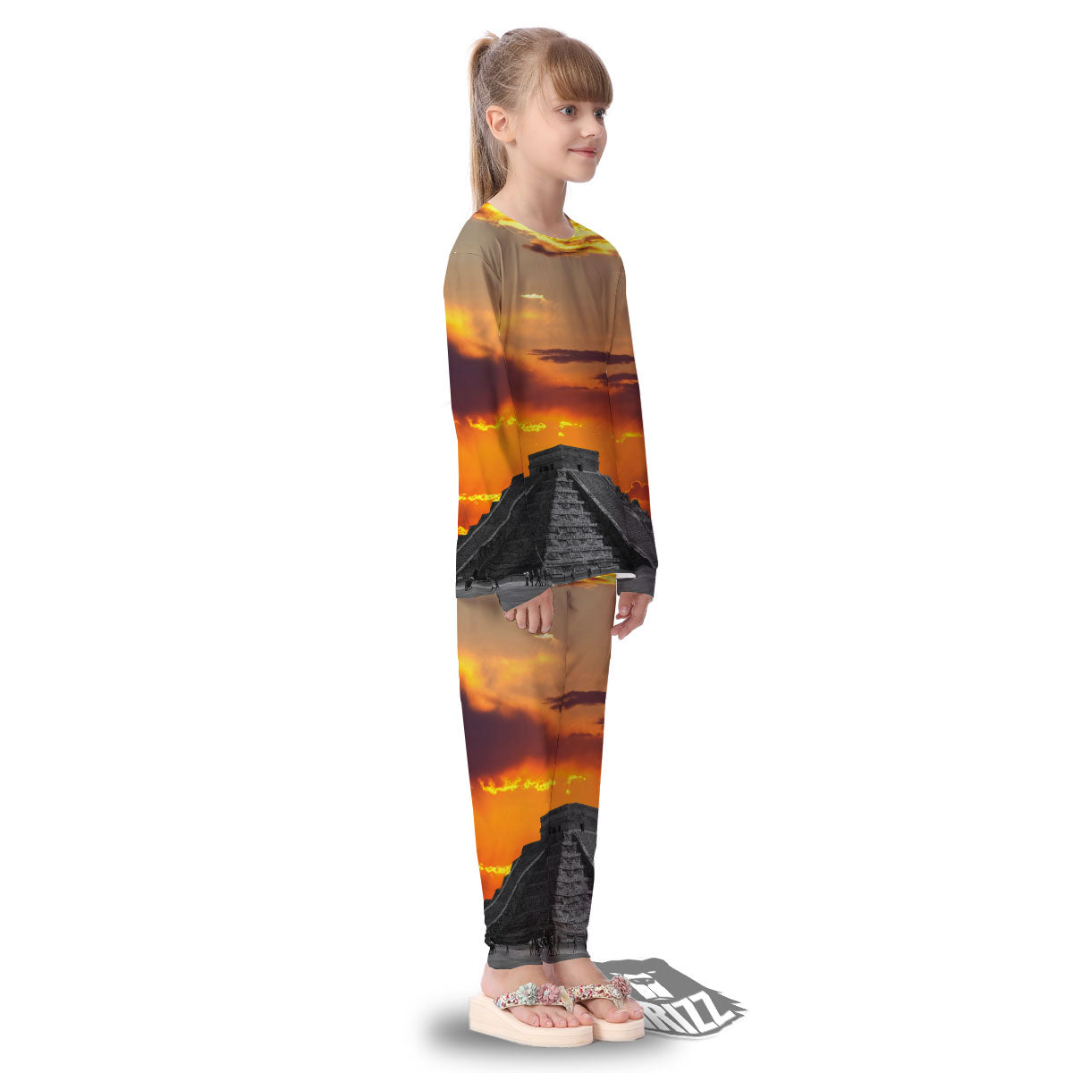 Civilization Mayan Print Kid's Pajamas-grizzshop
