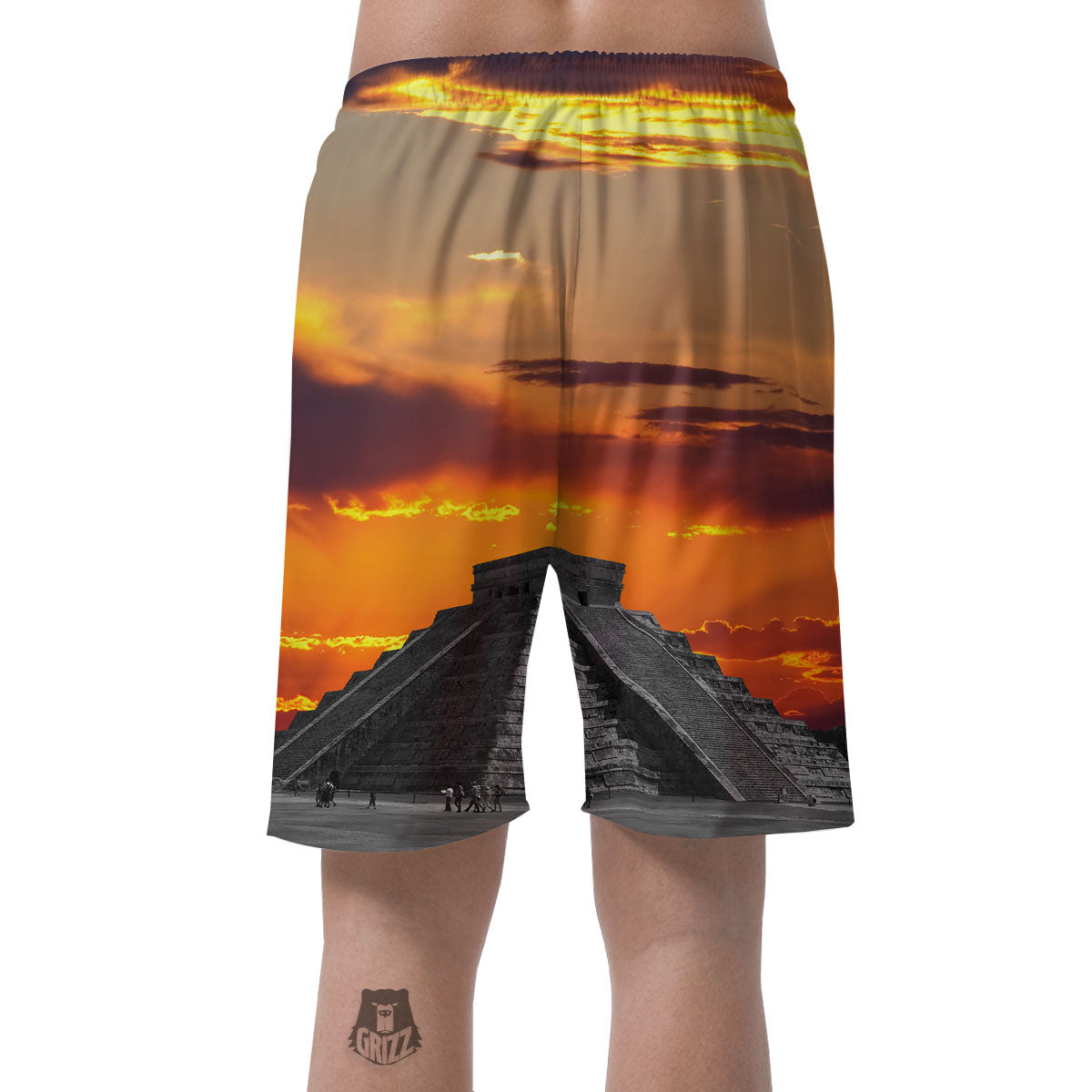 Civilization Mayan Print Men's Shorts-grizzshop