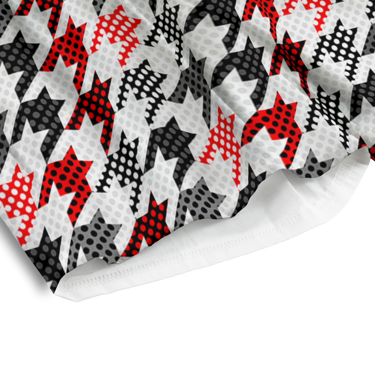 Classic Polka Dot In Houndstooth Print Pattern Men's Athletic Shorts