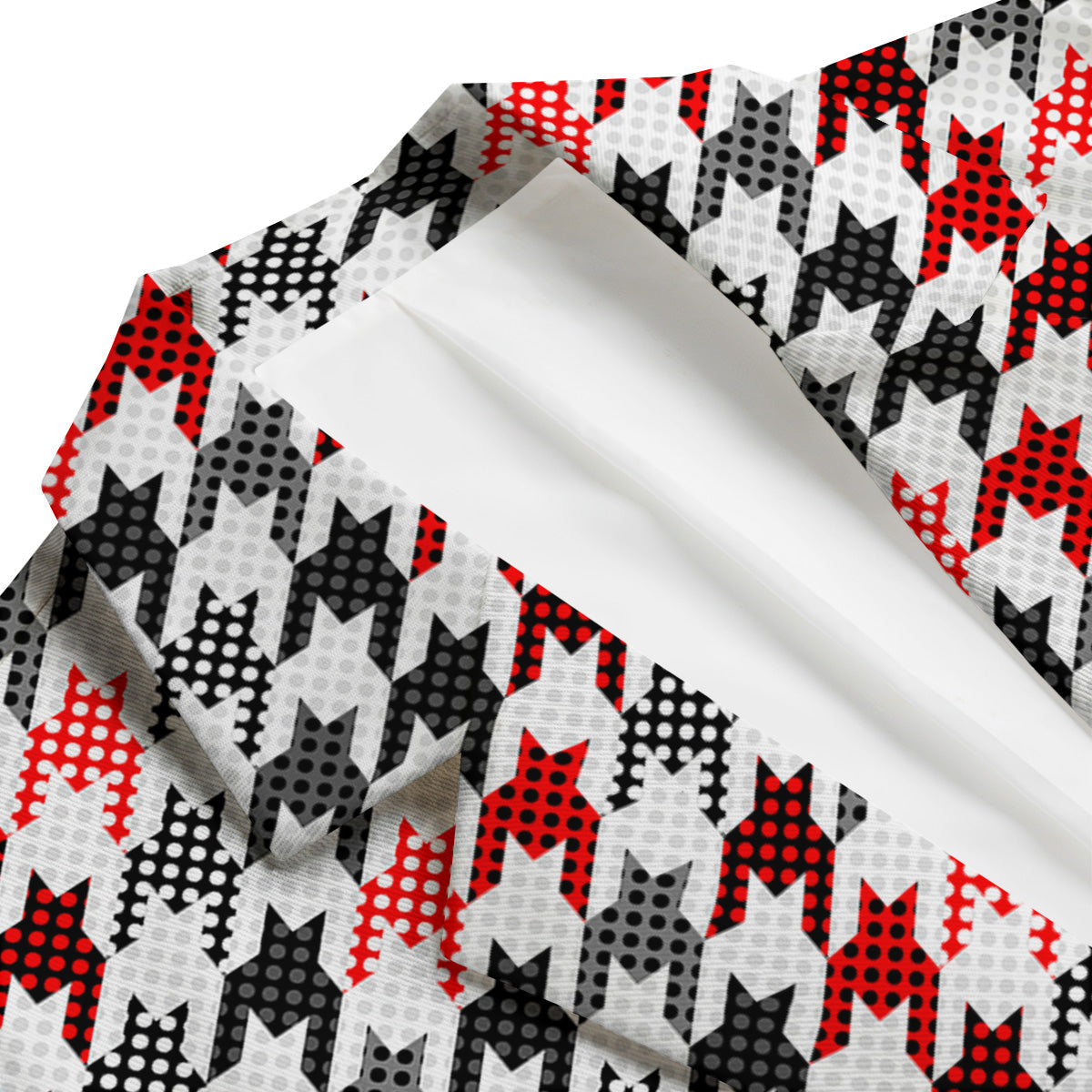 Classic Polka Dot In Houndstooth Print Pattern Men's Blazer-grizzshop