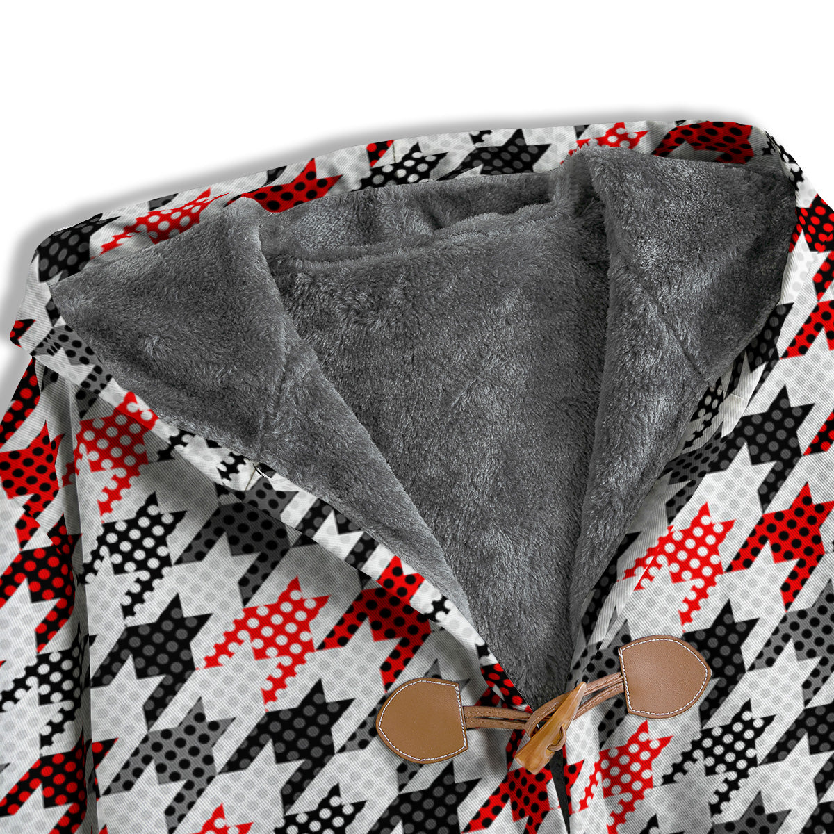 Classic Polka Dot In Houndstooth Print Pattern Men's Windbreaker Jacket-grizzshop