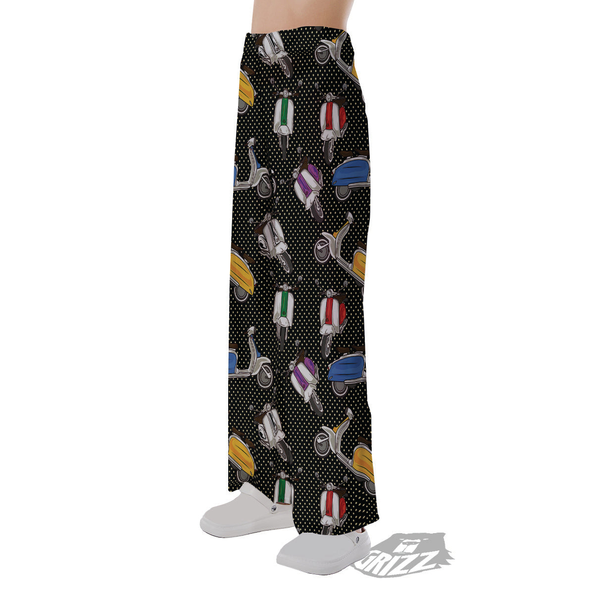 Classic Scooters Print Pattern Pajama Pants-grizzshop