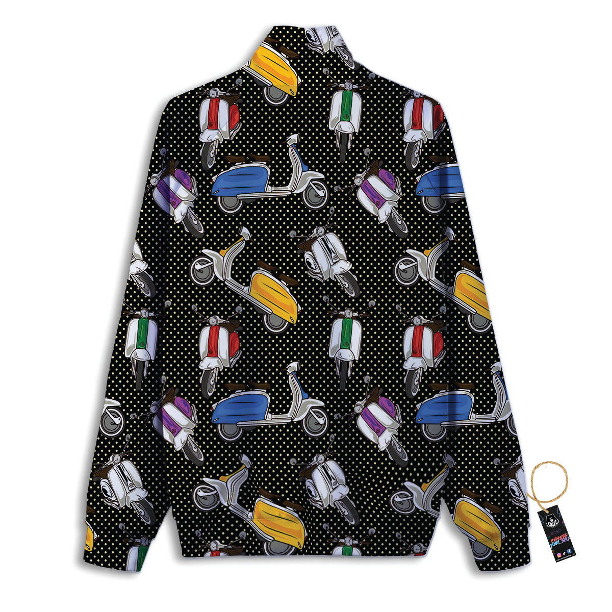 Classic Scooters Print Pattern Track Jacket-grizzshop