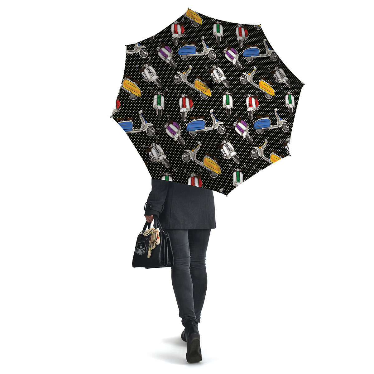 Classic Scooters Print Pattern Umbrella-grizzshop