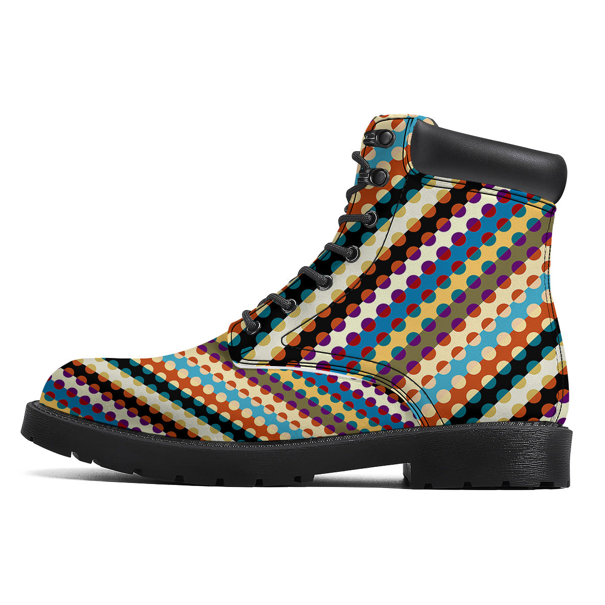 Classic Stripe Polka Dot Print Pattern Boots-grizzshop
