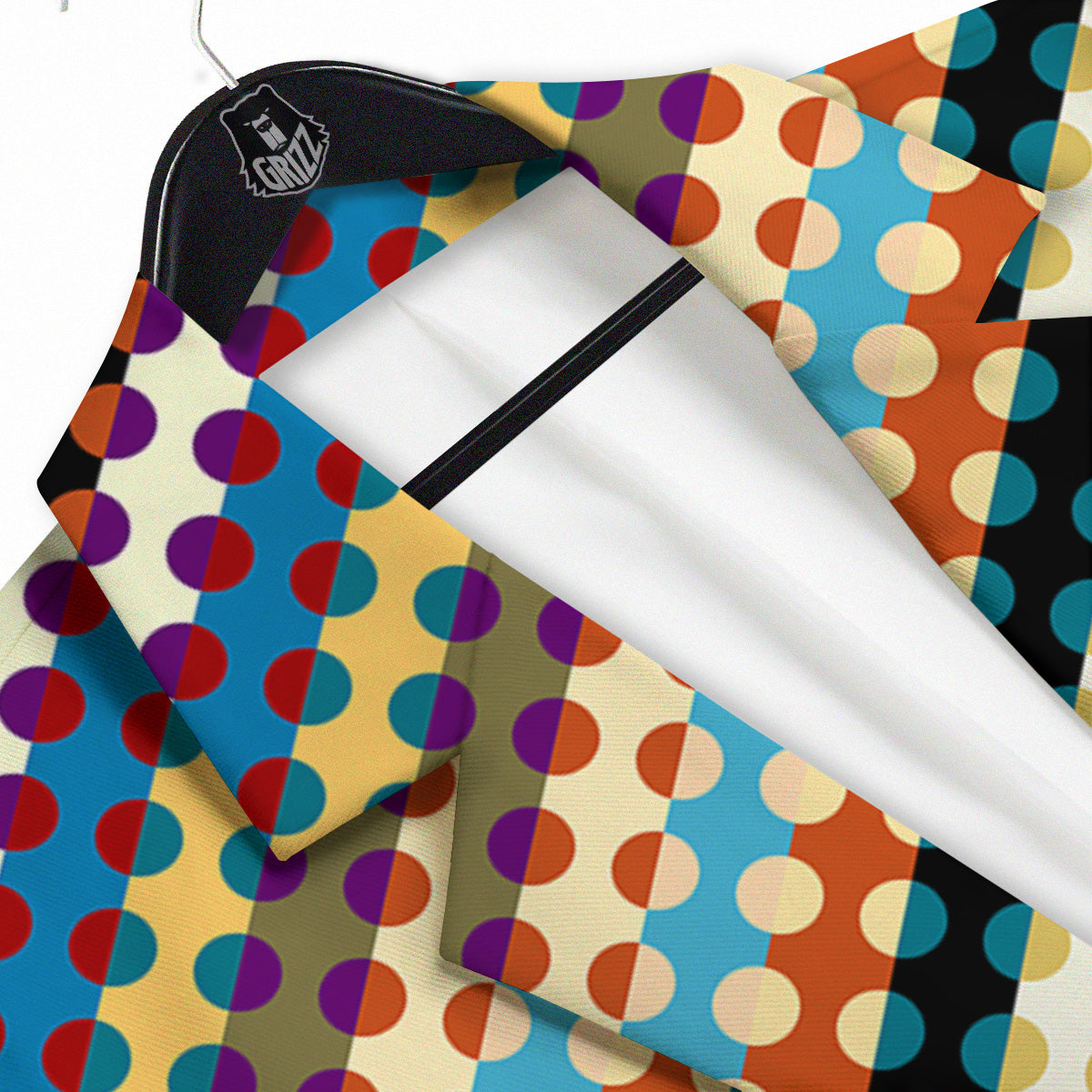 Classic Stripe Polka Dot Print Pattern Men's Sport Coat-grizzshop
