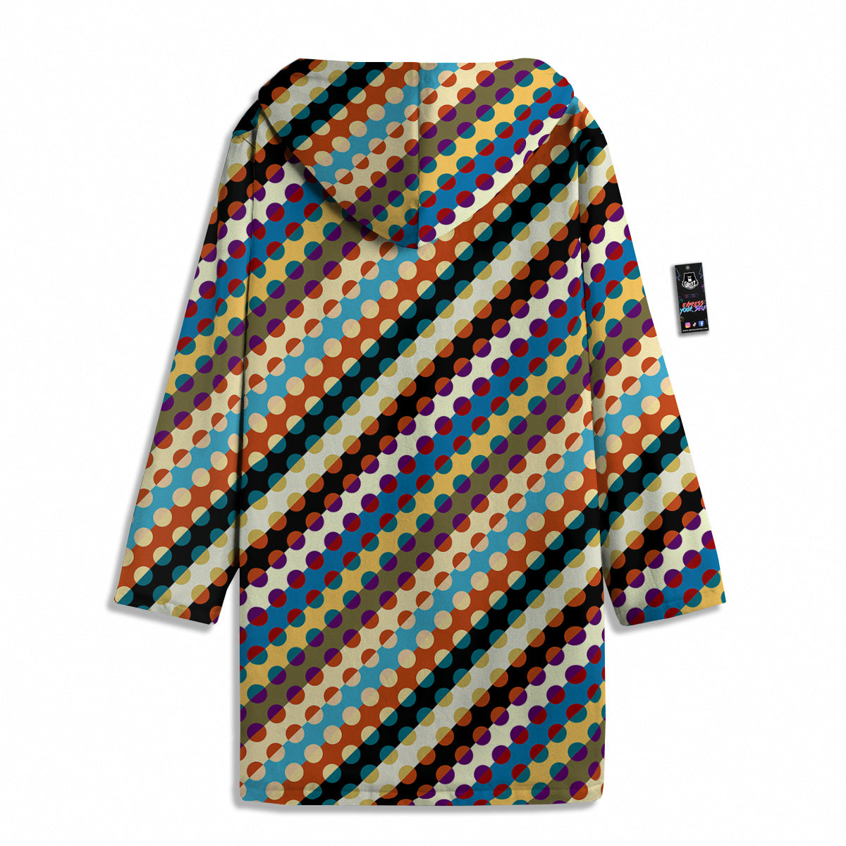 Classic Stripe Polka Dot Print Pattern Men's Windbreaker Jacket-grizzshop
