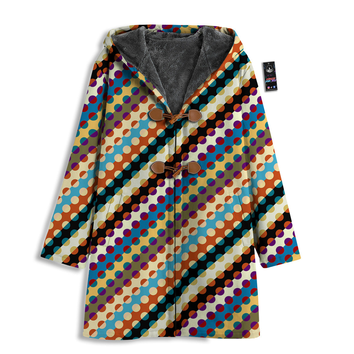 Classic Stripe Polka Dot Print Pattern Men's Windbreaker Jacket-grizzshop