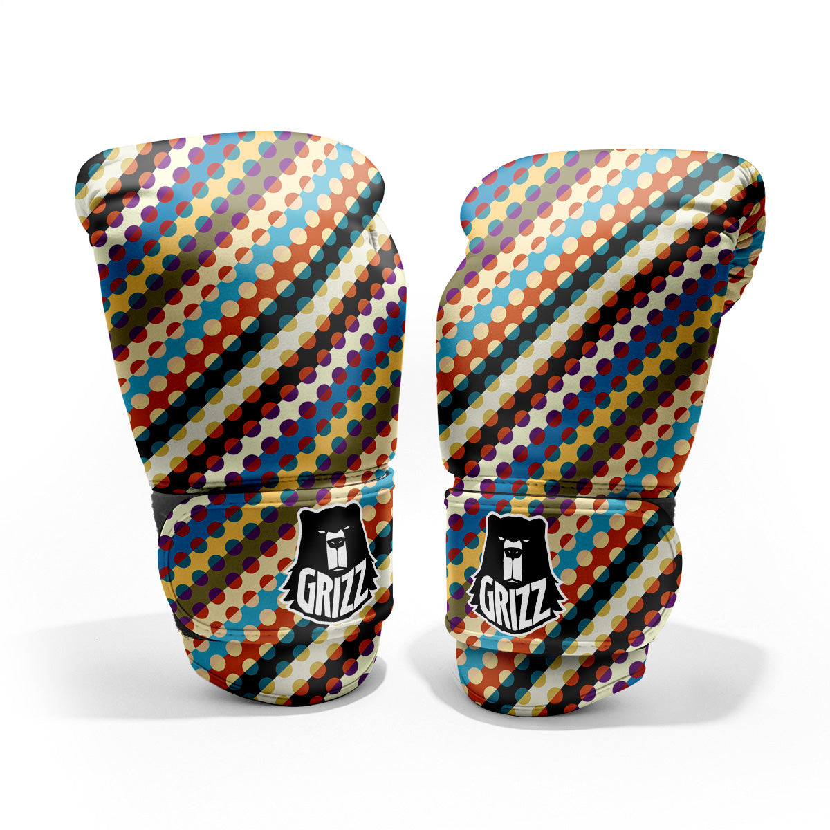 Classic Stripe Polka Dot Print Pattern Pro Boxing Glove