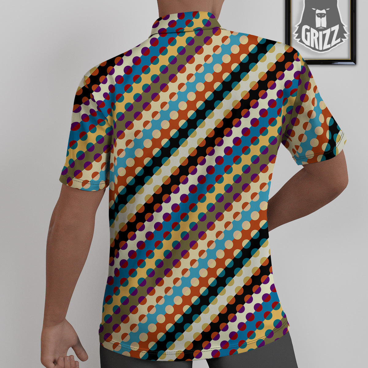 Classic Stripe Polka Dot Print Pattern Untucked Shirts-grizzshop