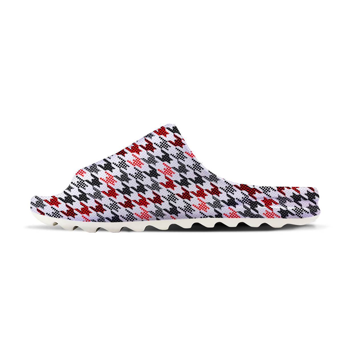 Classic Polka Dot In Houndstooth Print Pattern Sandals-grizzshop