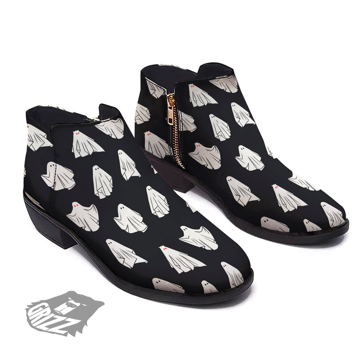 Cloth Ghosts Cartoon Print Pattern Ankle Boots-grizzshop