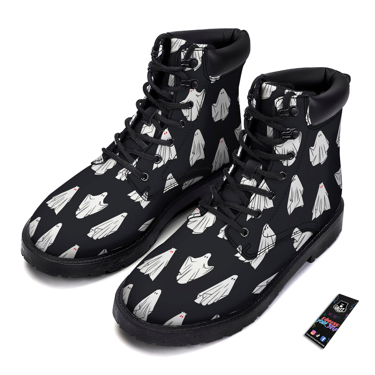 Cloth Ghosts Cartoon Print Pattern Boots-grizzshop