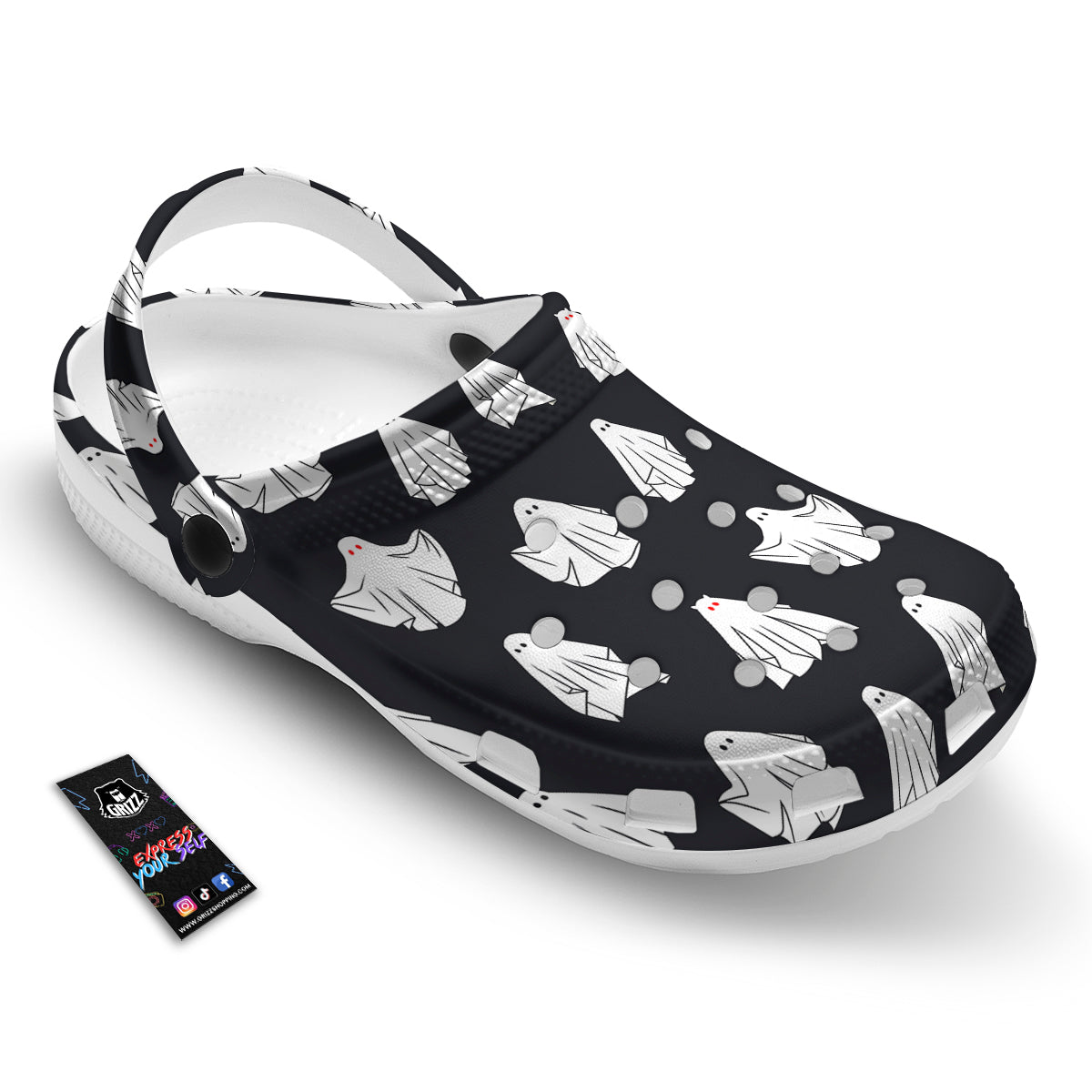Cloth Ghosts Cartoon Print Pattern Clog-grizzshop