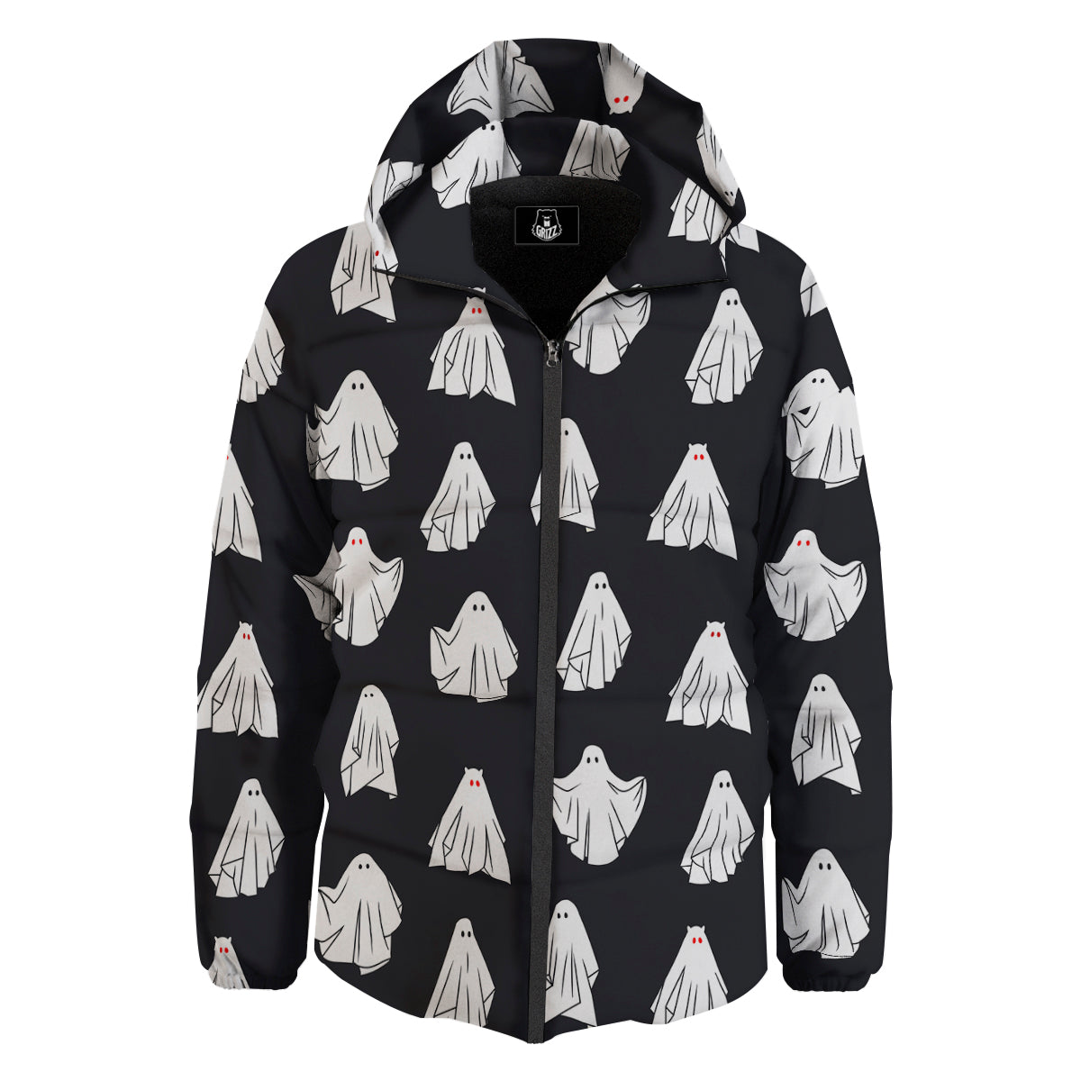 Cloth Ghosts Cartoon Print Pattern Down Jacket-grizzshop