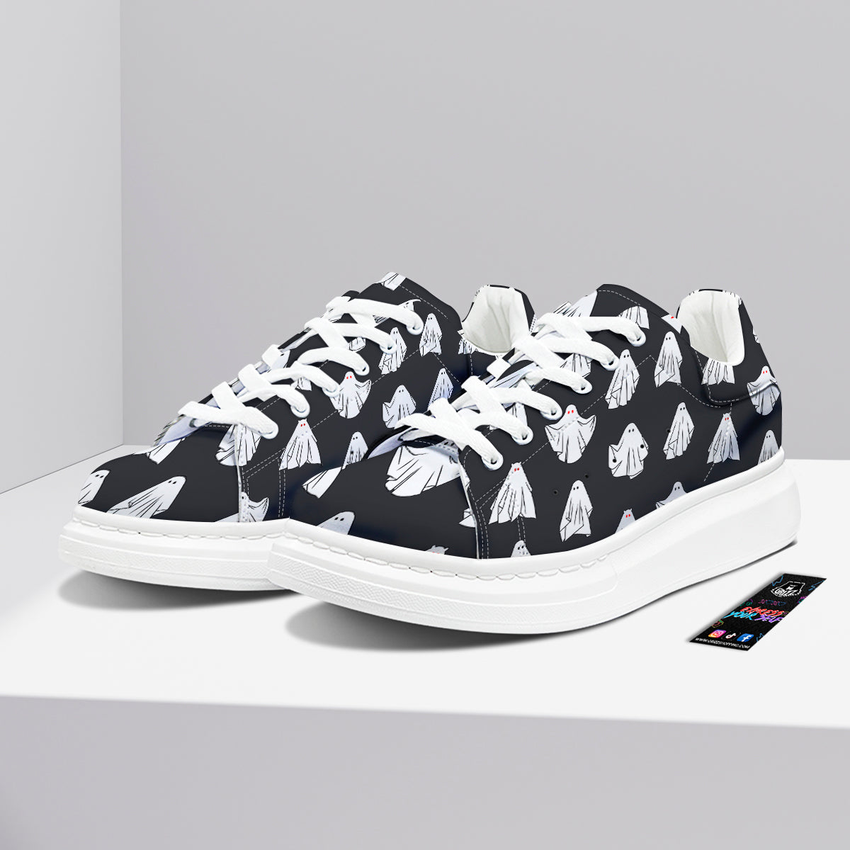 Cloth Ghosts Cartoon Print Pattern Platform Shoes-grizzshop