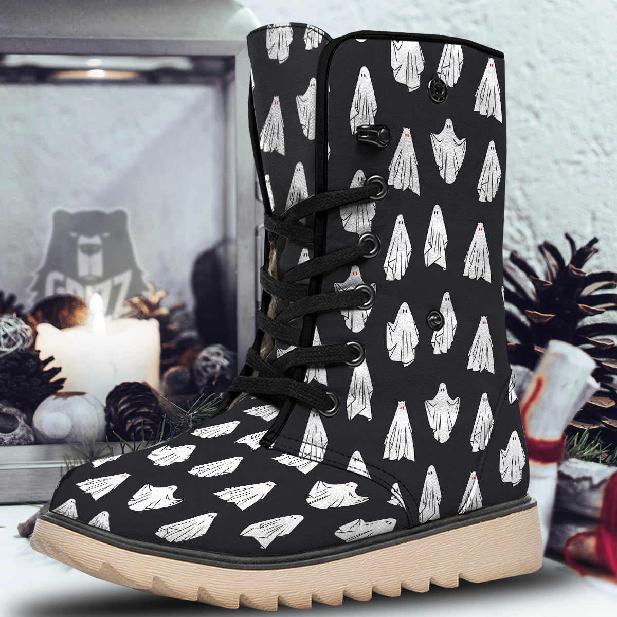 Cloth Ghosts Cartoon Print Pattern Snow Boots-grizzshop