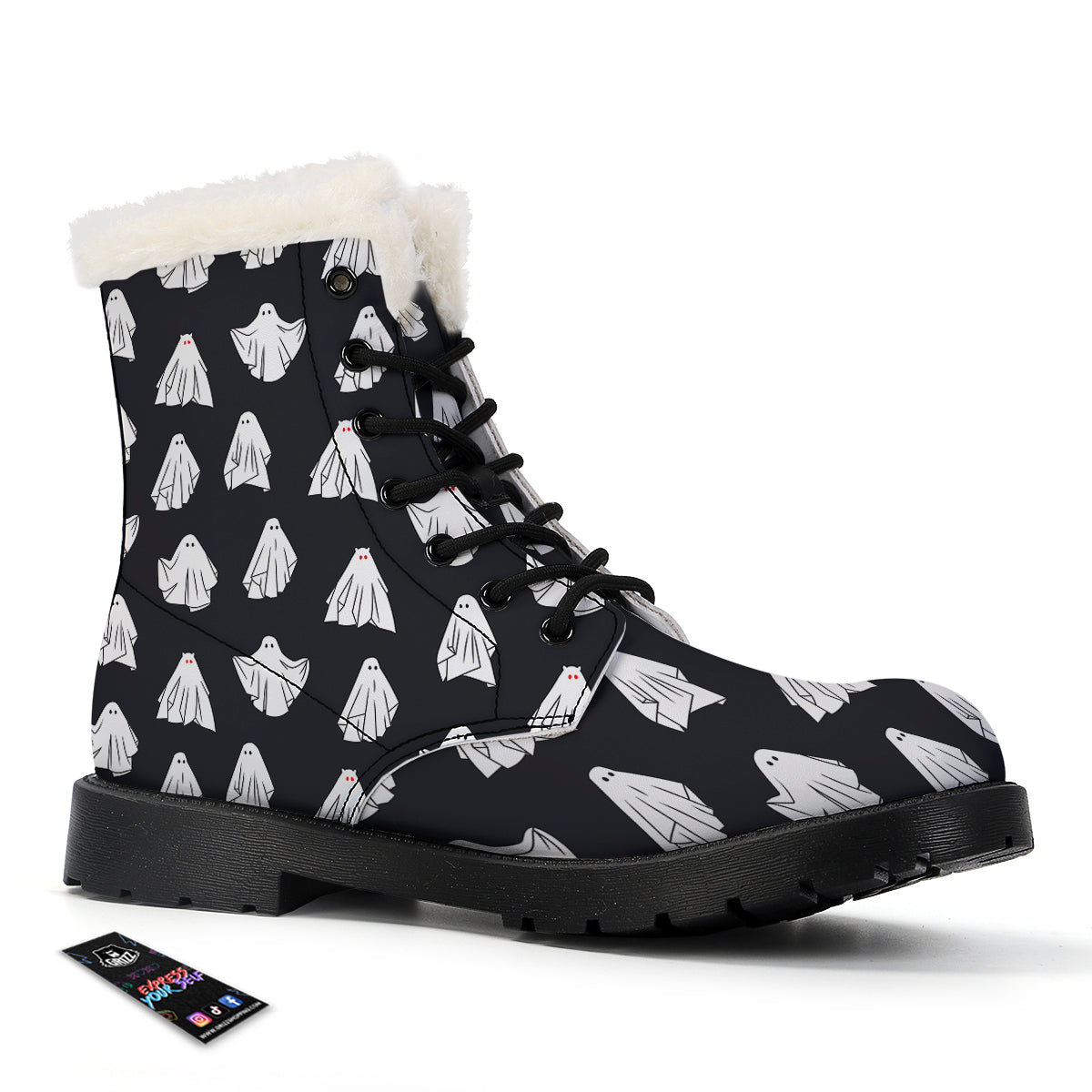 Cloth Ghosts Cartoon Print Pattern Winter Boots-grizzshop