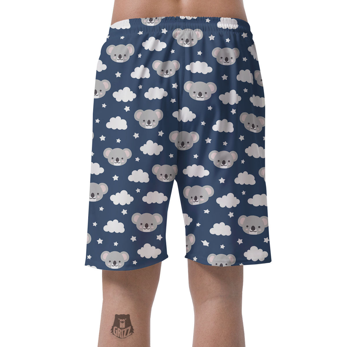 Cloud And Koala Bear Print Pattern Men's Shorts-grizzshop