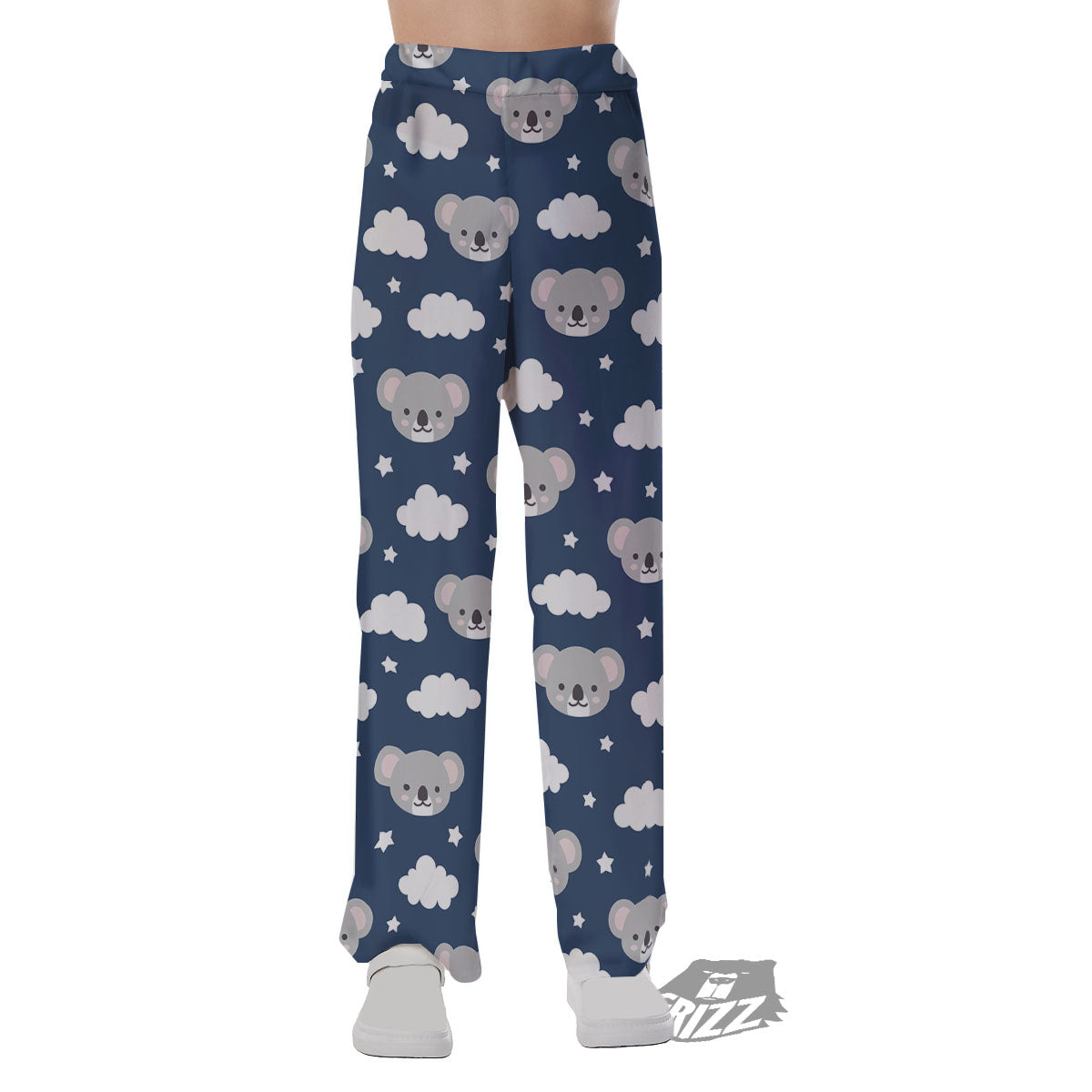 Cloud And Koala Bear Print Pattern Pajama Pants-grizzshop