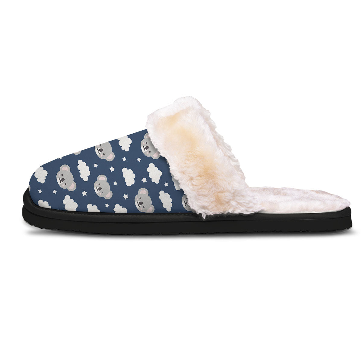 Cloud And Koala Bear Print Pattern Slippers-grizzshop
