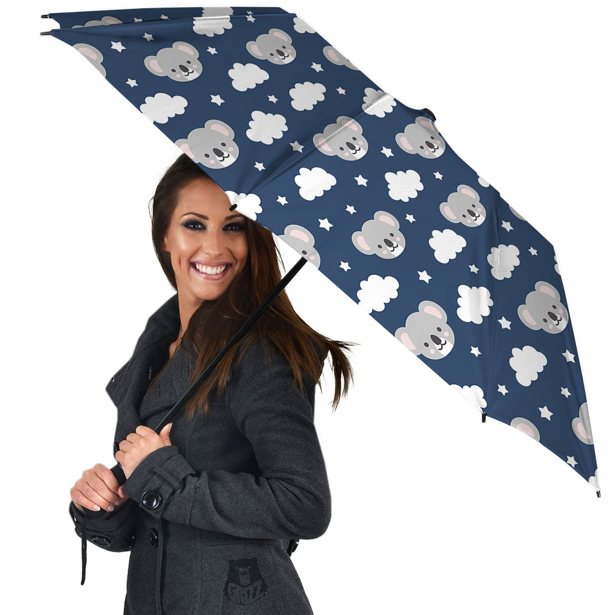 Cloud And Koala Bear Print Pattern Umbrella-grizzshop