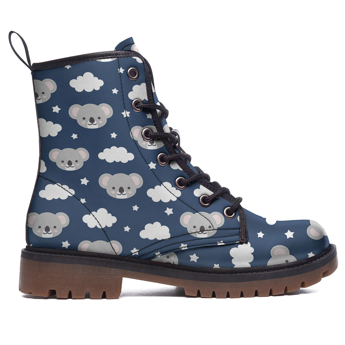 Cloud And Koala Bear Print Pattern Work Boots-grizzshop