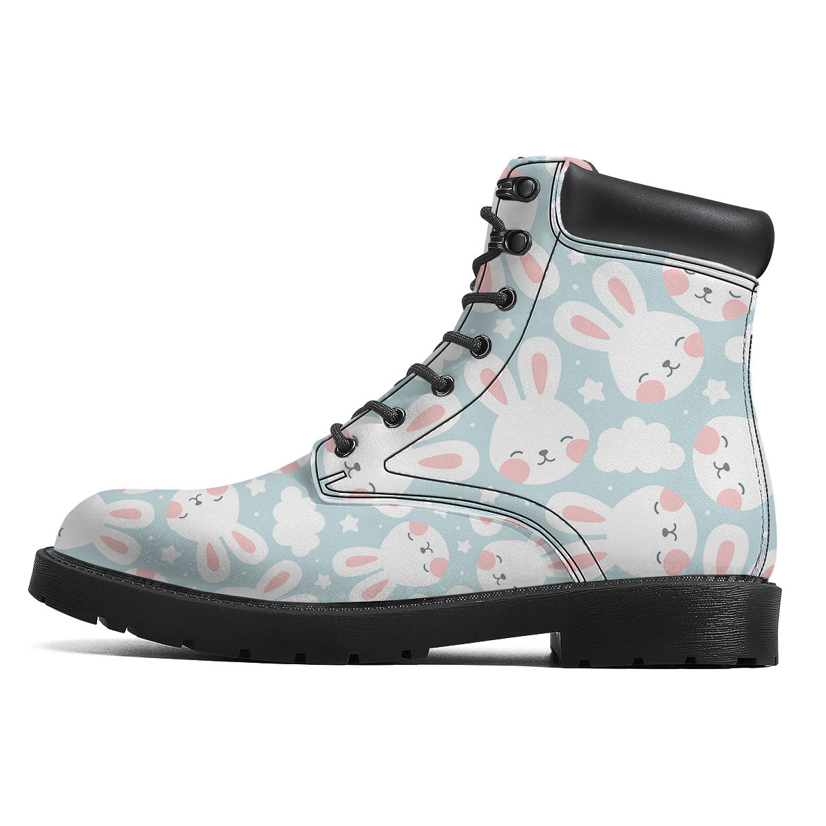 Cloud And Rabbit Print Pattern Boots-grizzshop