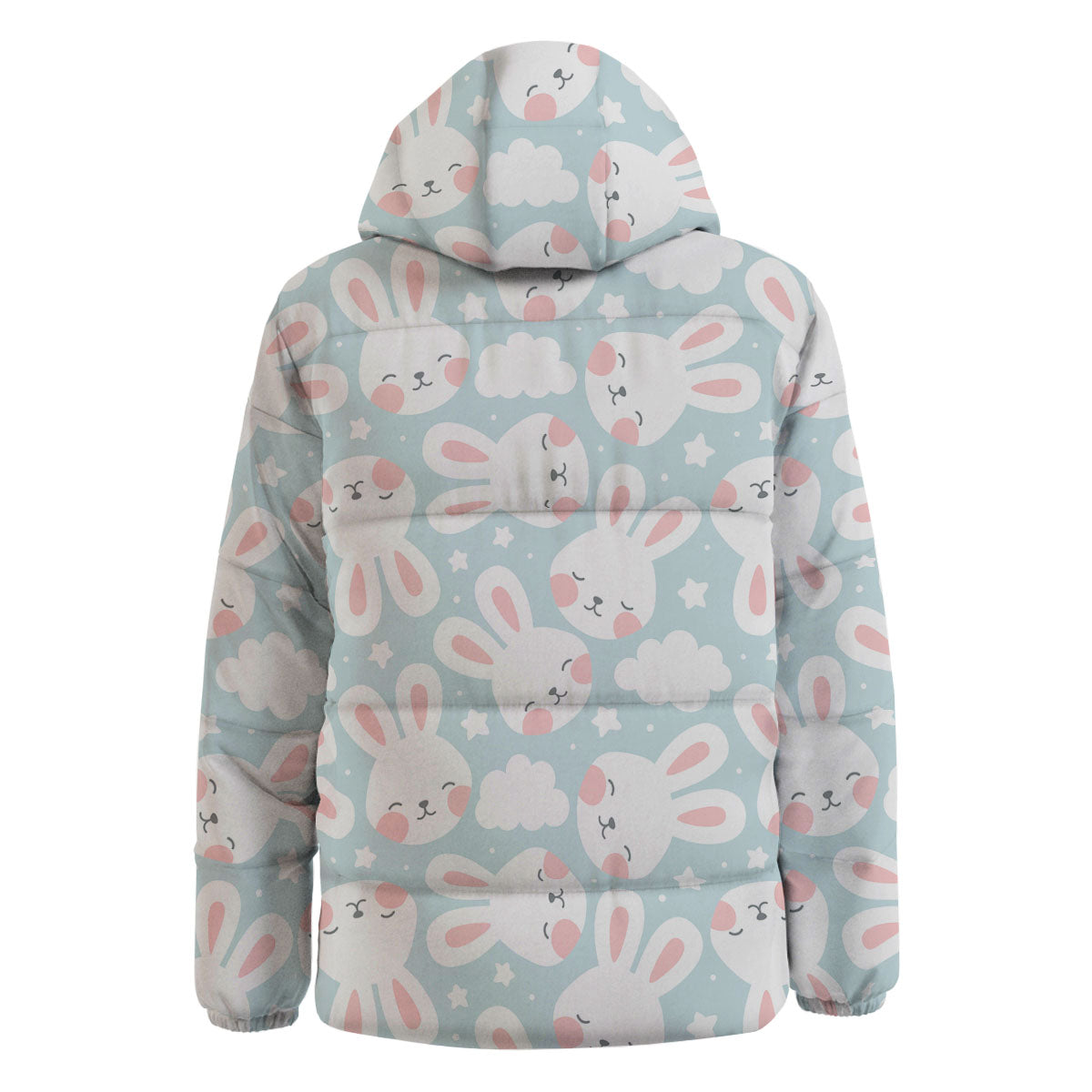 Cloud And Rabbit Print Pattern Down Jacket-grizzshop