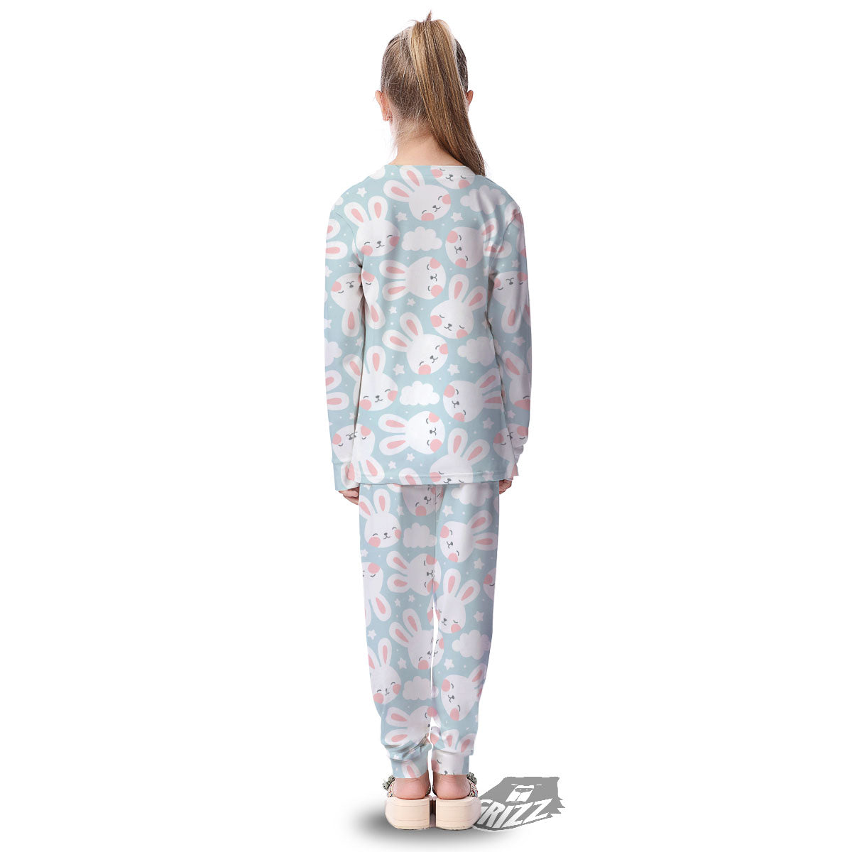 Cloud And Rabbit Print Pattern Kid's Pajamas-grizzshop