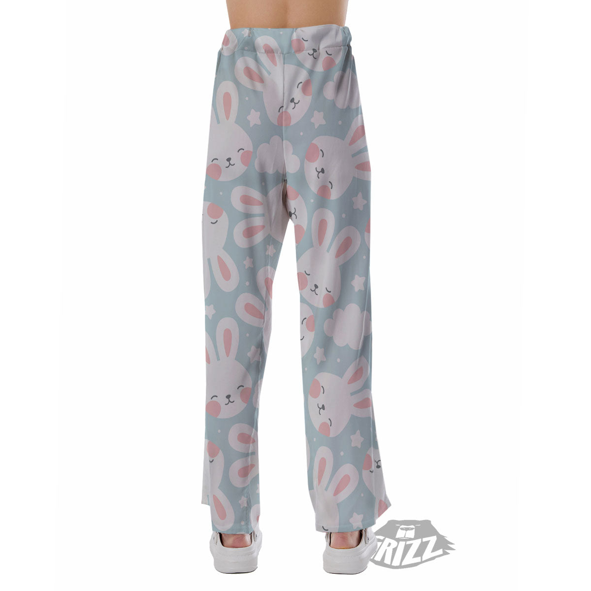 Cloud And Rabbit Print Pattern Pajama Pants-grizzshop