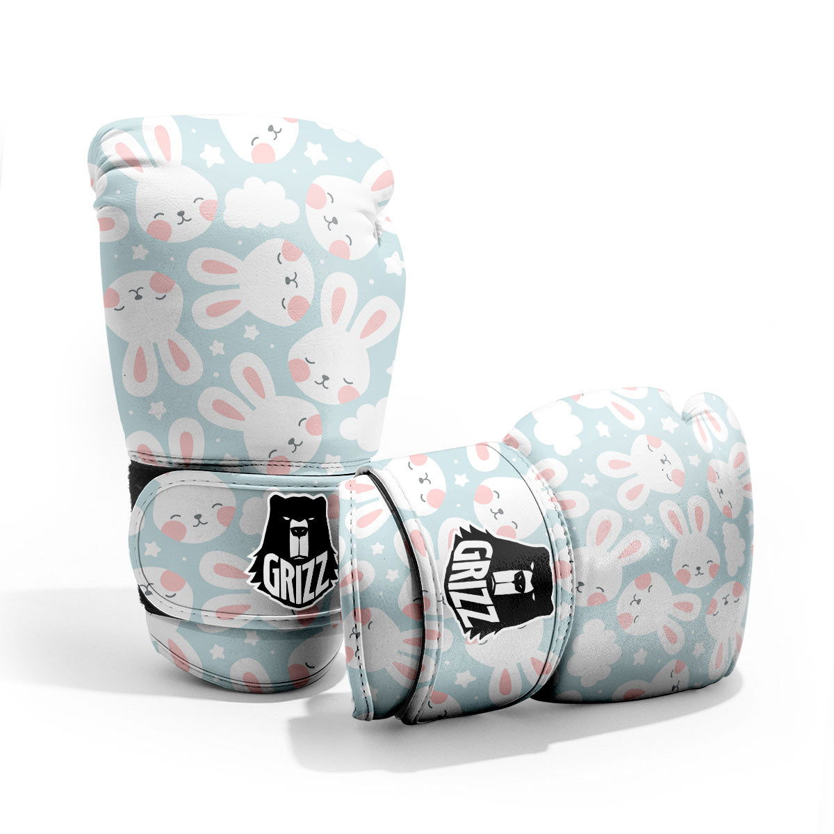 Cloud And Rabbit Print Pattern Sparring Gloves-grizzshop