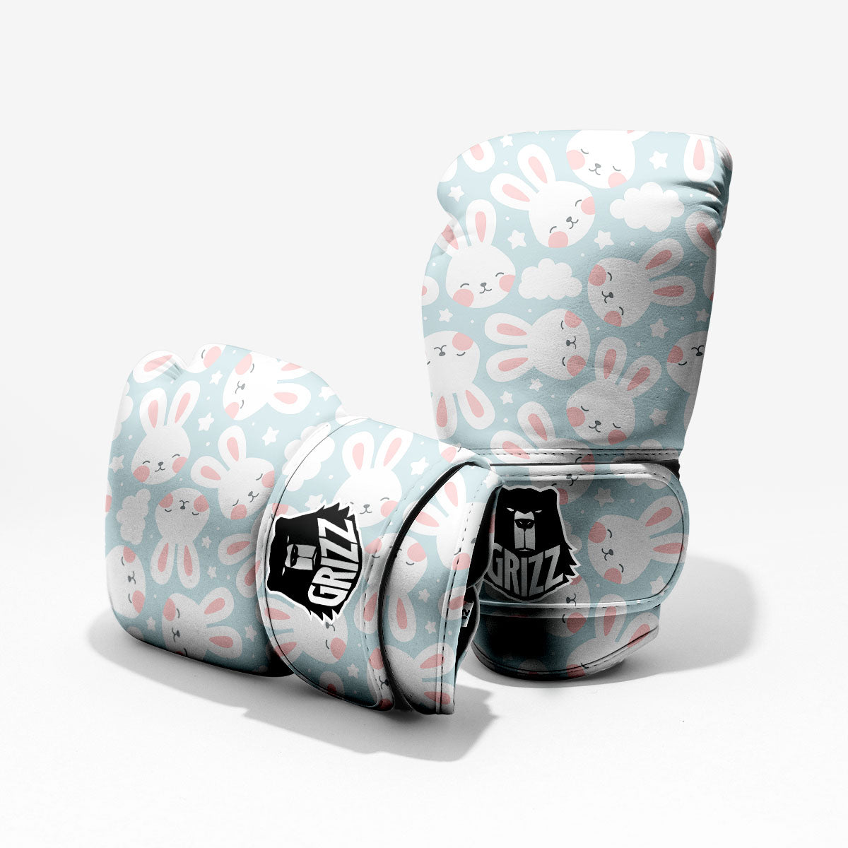 Cloud And Rabbit Print Pattern Sparring Gloves-grizzshop