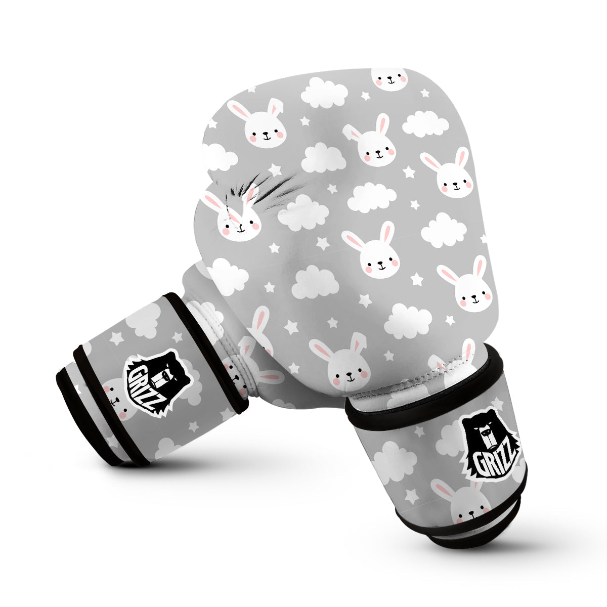 Cloud Bunny Rabbit Pattern Print Boxing Gloves-grizzshop