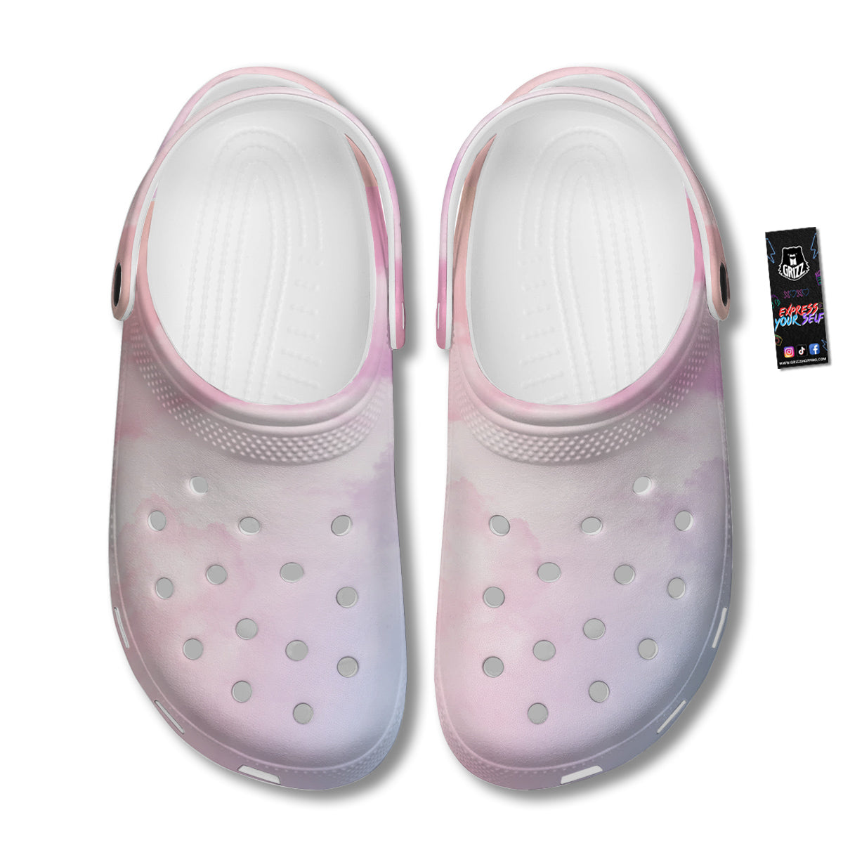 Cloud Coloful Print Clog-grizzshop