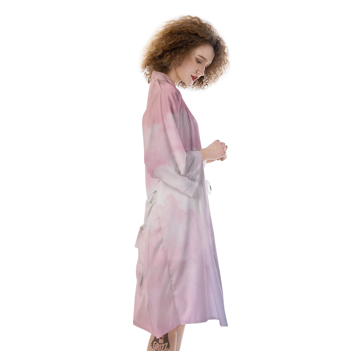 Cloud Coloful Print Kimono-grizzshop